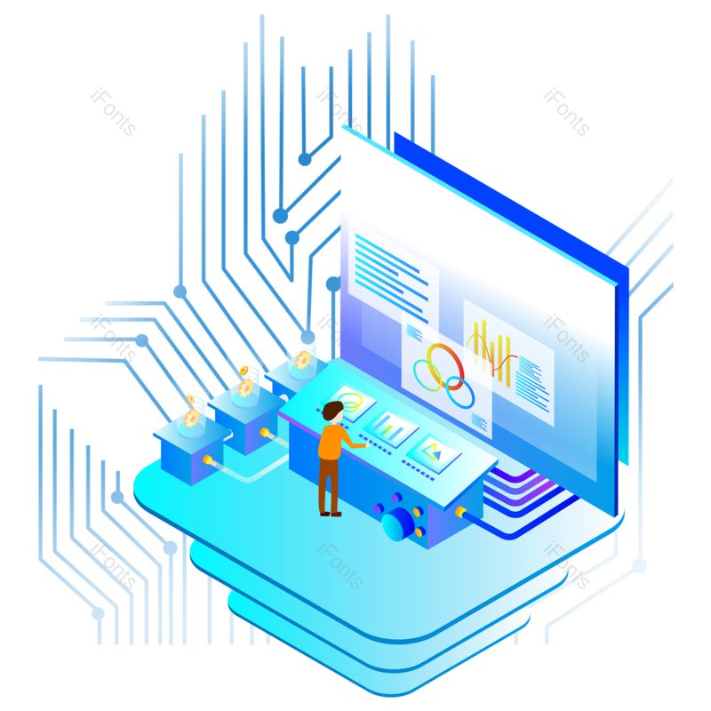 现代图片,插画元素,电脑PNG,科技元素免抠素材